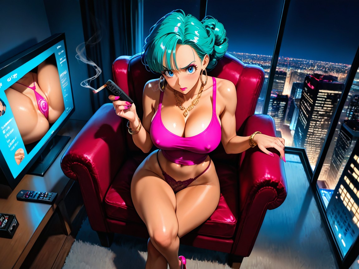 Full Body, Pink Nails, Large Breast Hentai AI Porn