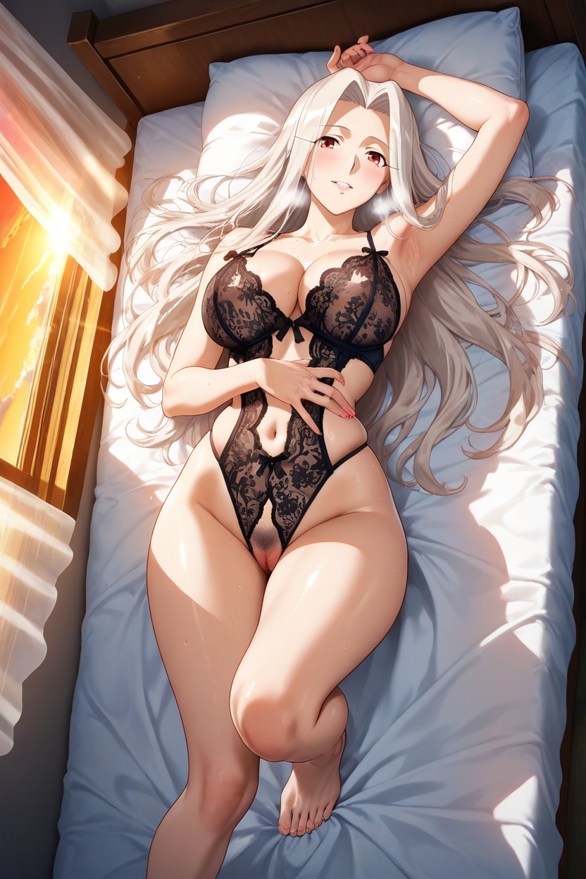 Top View, Steamy Breath, Feminine Milf Hentai AI Porn