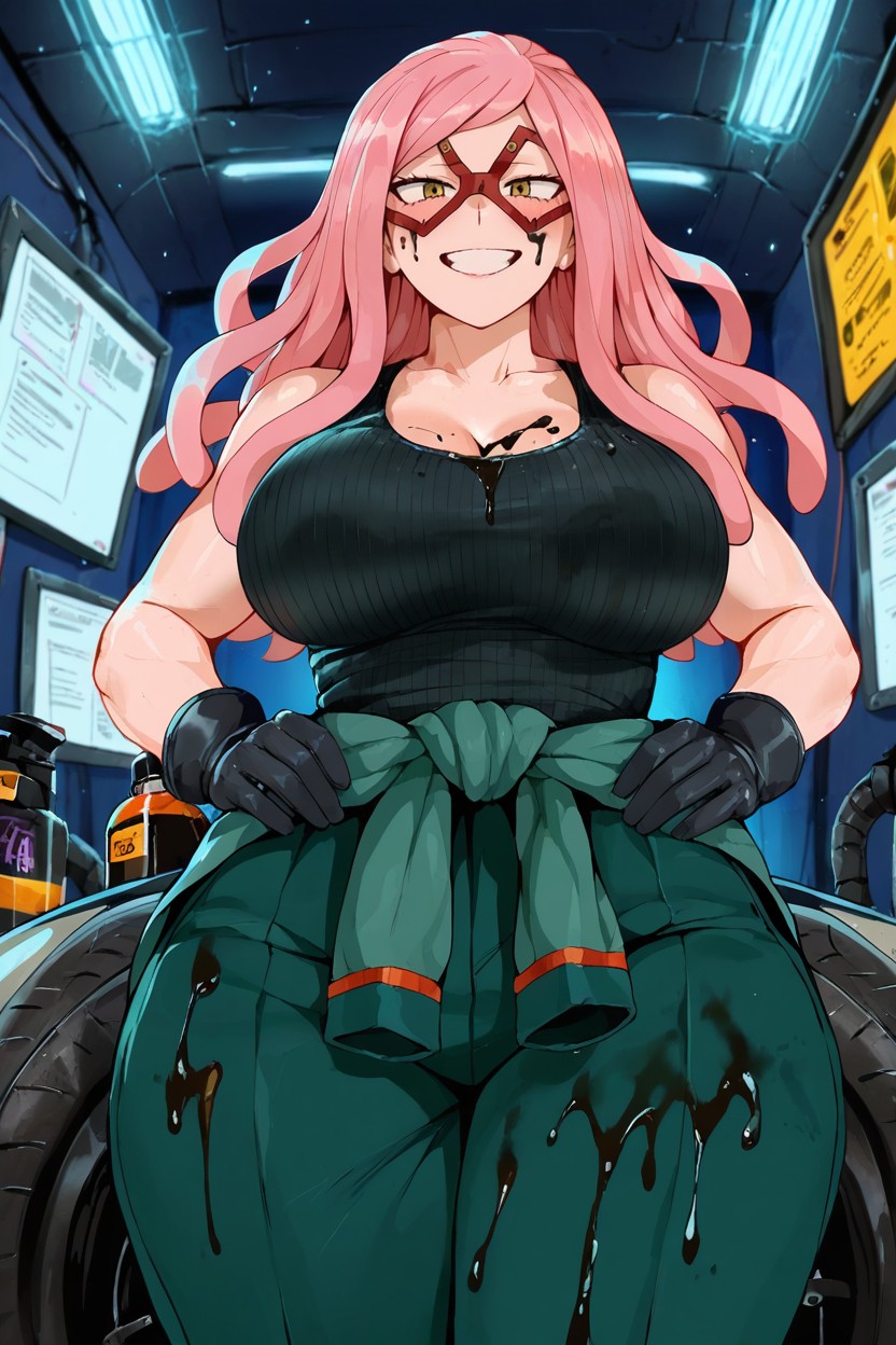 Smiling Confidently, Mei Hatsume From My Hero Academia, Grinning Hentai AI Porn