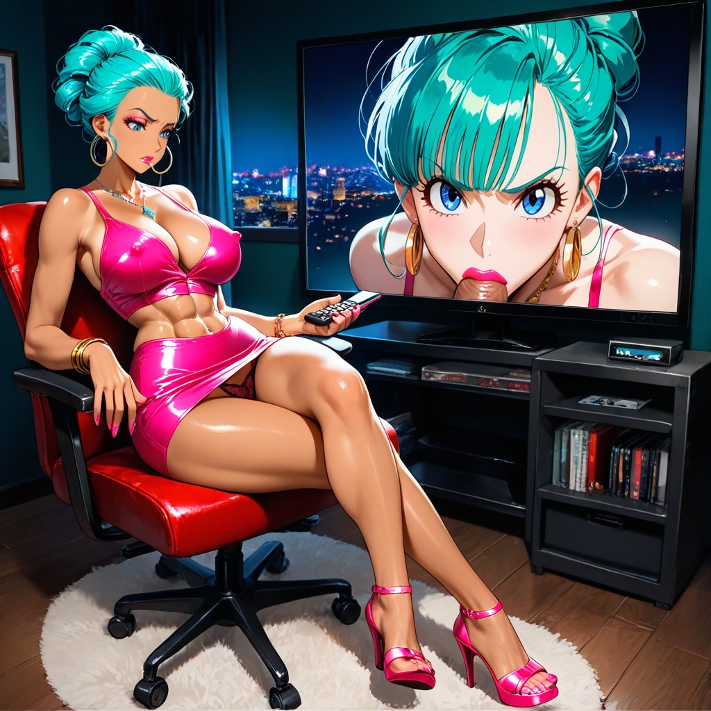 Extremely Beautiful Woman, The Woman Is Upset, Curly Hentai AI Porn