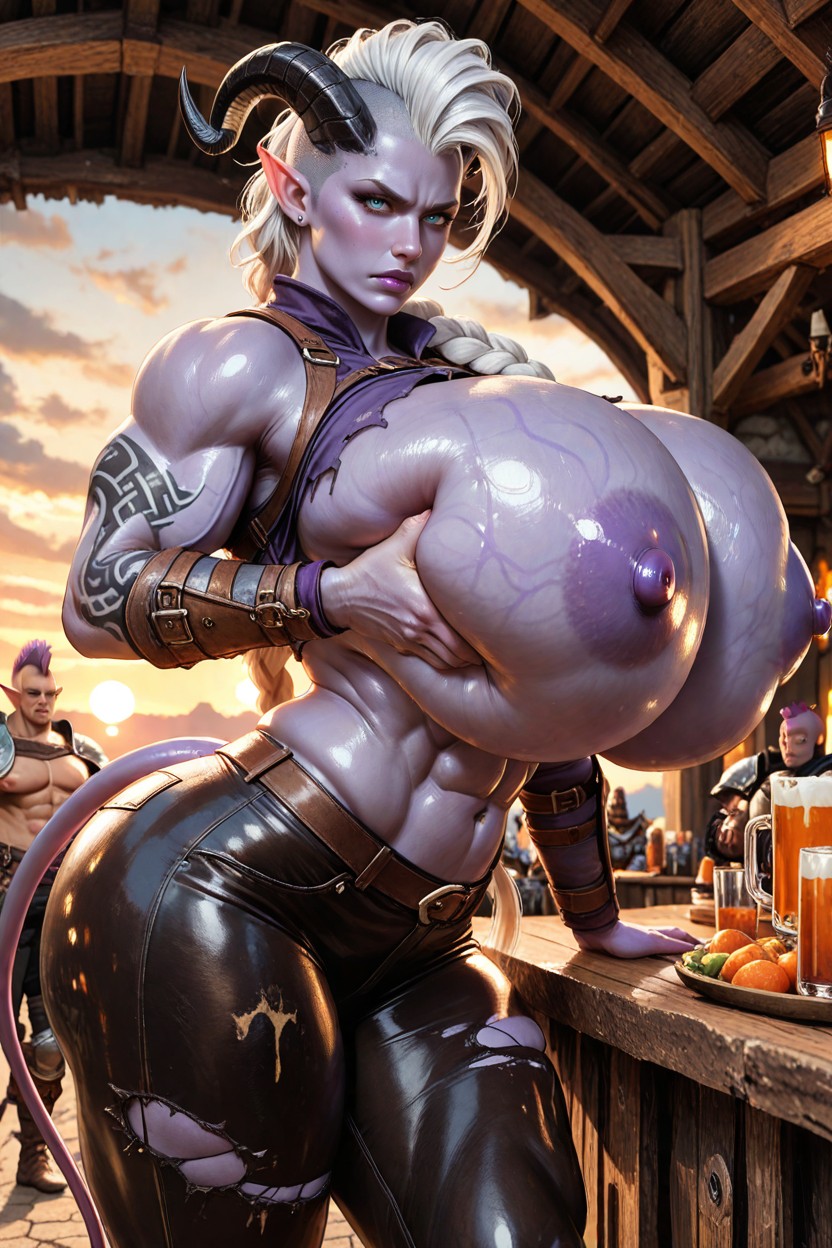 Underboob, Extreme Breast Expansion, Bouncing Breasts Hentai AI Porn