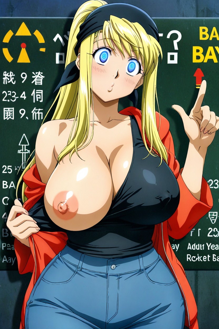 Large Areolas, Breast Drop, Winry Rockbell Hentai AI Porn