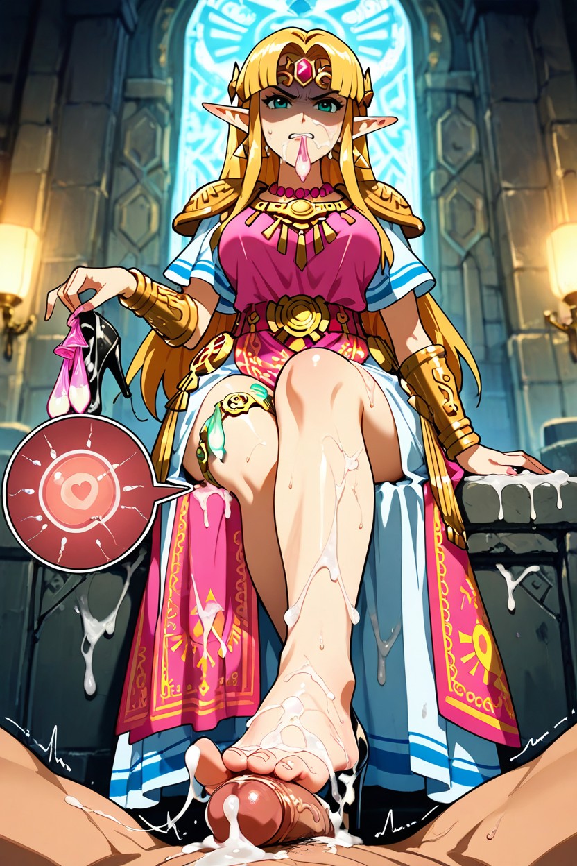 Cum On Feet, Cum On Shoes, Foot In Semen Soaked High Heels Hentai AI Porn