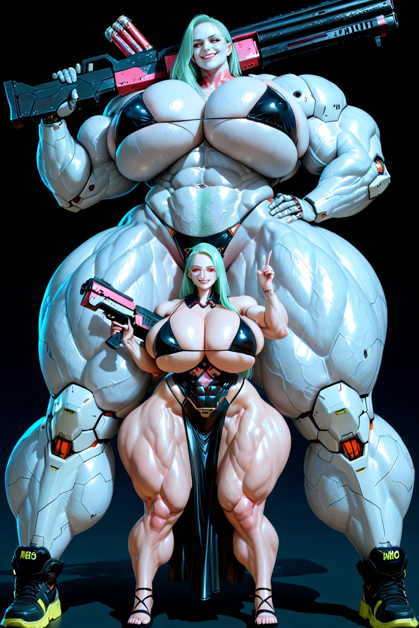 Gigantic Huge Hyper Calves, Hyper Massive Abs, Gigantomastia Hentai AI Porn