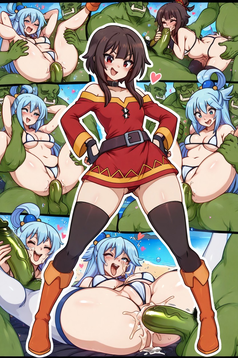 Perfect Body Shapes, Aqua From Konosuba, Legs Up Hentai AI Porn