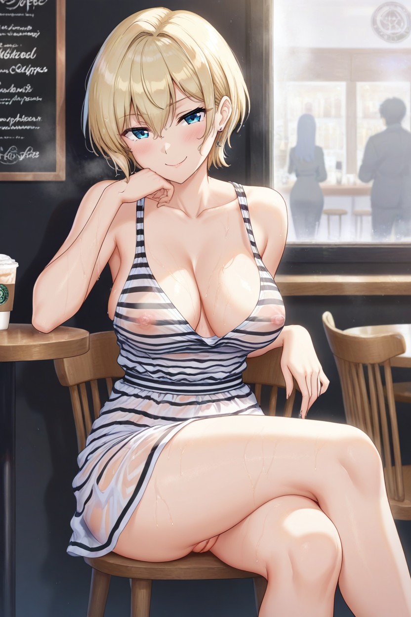 Wet, Wet Hair, Side View Hentai AI Porn