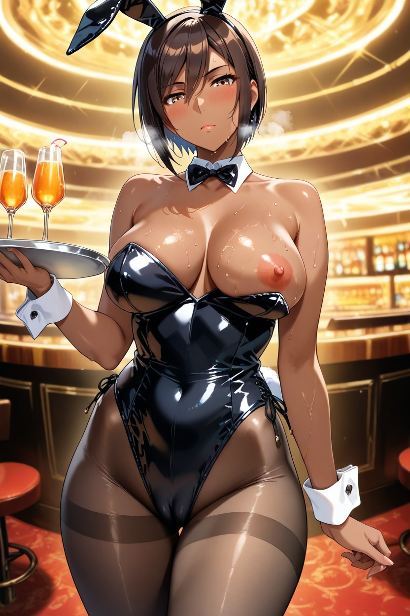 Exposed Breasts, Wet Skin, Model Hentai AI Porn