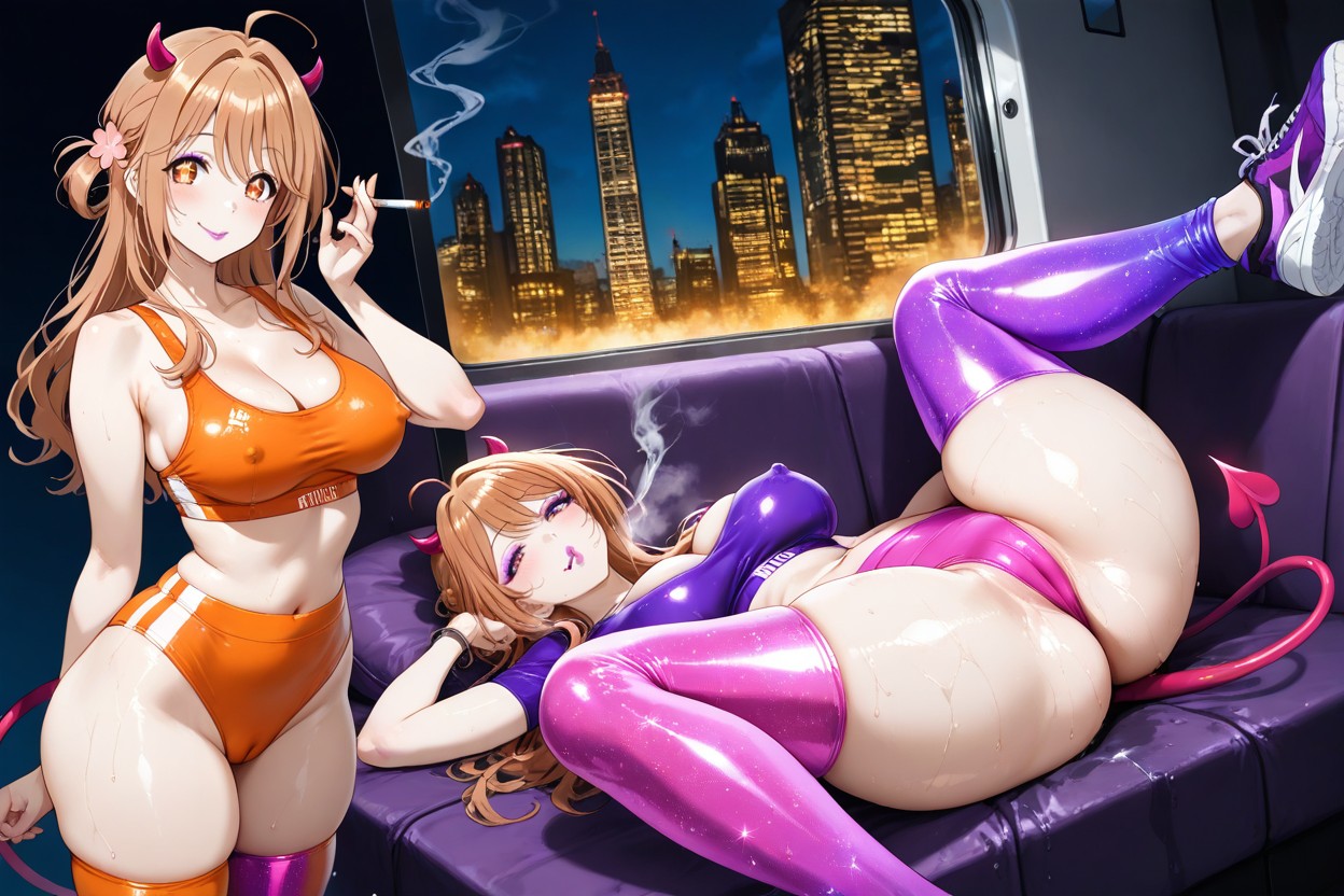 Puckered Lips, Wet Clothes, Shiny Skin Hentai AI Porn