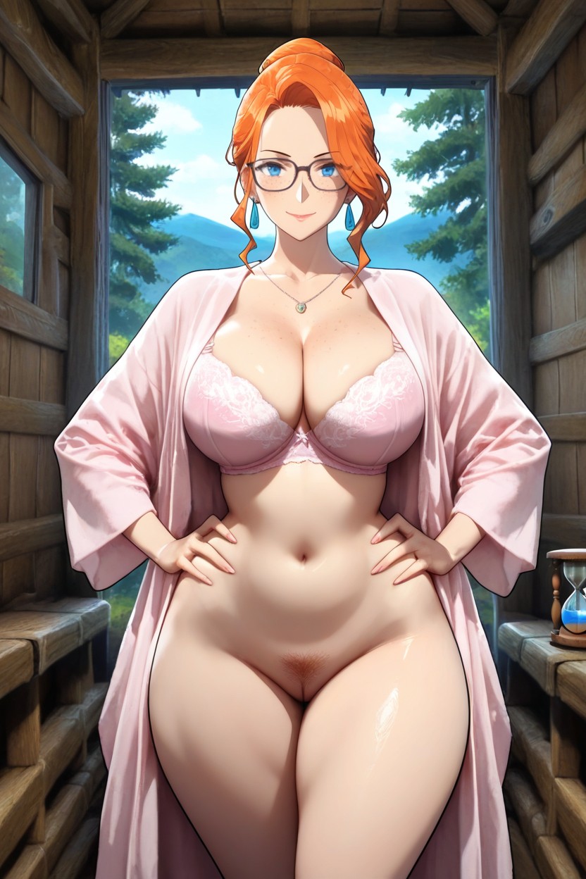 Perfect Body, Light Pink Bra, Naked Hentai AI Porn