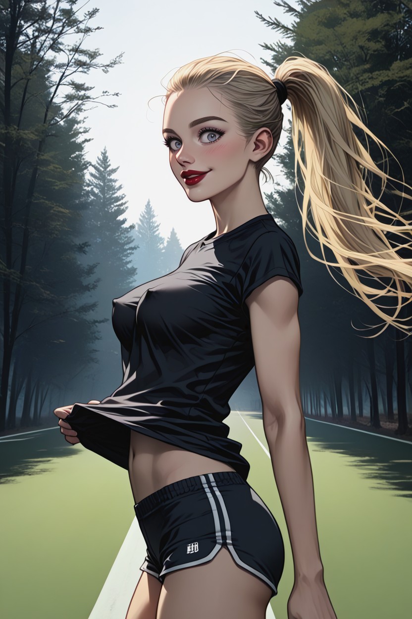 Big Lips, Natural Skin, Skinnyleg Hentai AI Porn