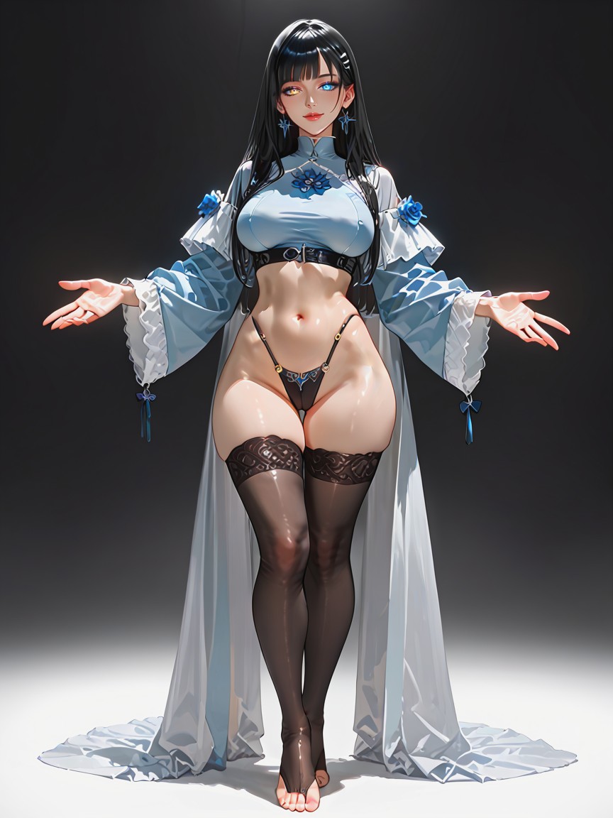 Nylon Stockings, Beautiful Feet, Large Breast Hentai AI Porn