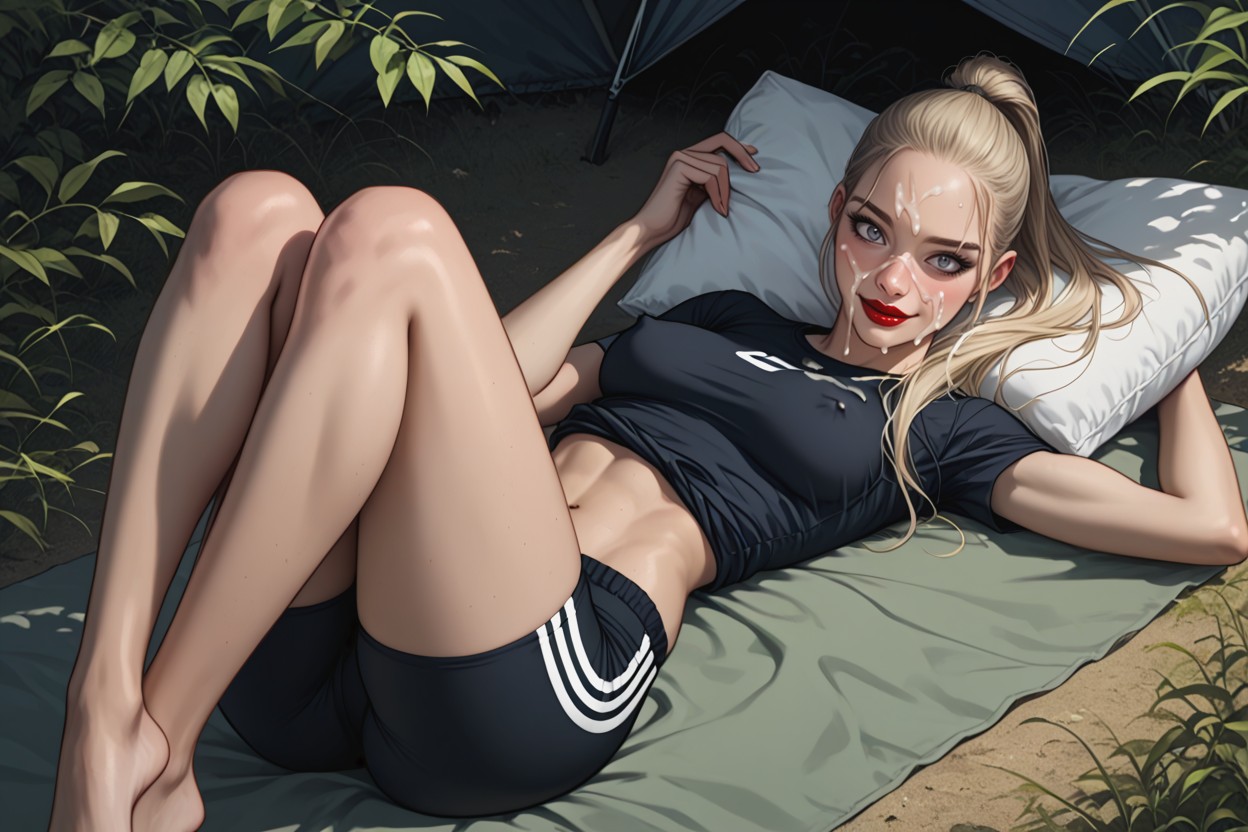 From Above View, Cum On Face, Slimleg Hentai AI Porn