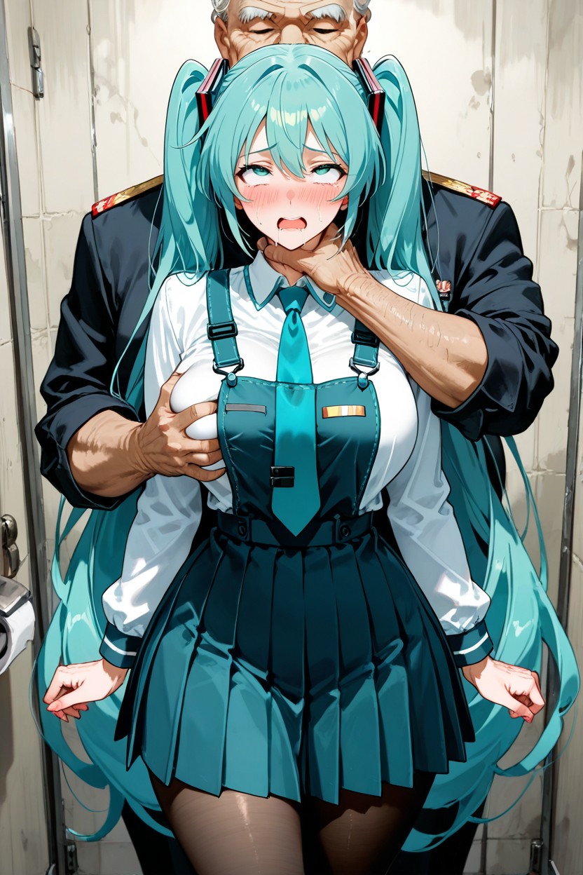 Very Large Female, Culo Mediano, Clenching Teeth Hentai IA