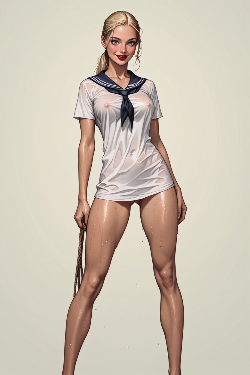 Big Lips, Blushing, Photorealistic Hentai AI Porn