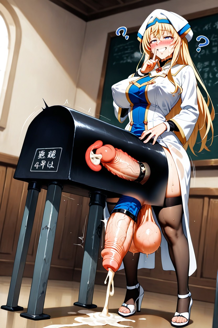 Looking Down At Own Cock, From An Angle, Shushing Hentai AI Porn