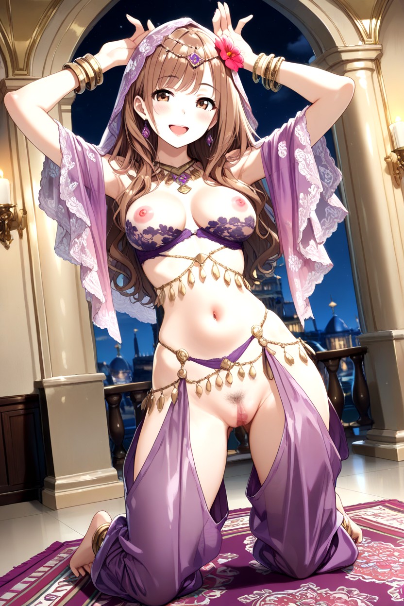 Sensual Belly Dancing, Intricate Carvings, Happy Smile Hentai AI Porn