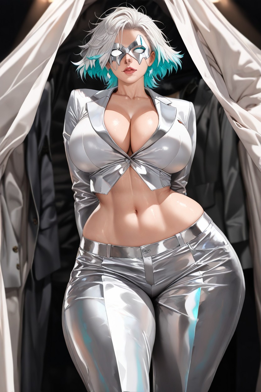 Standing, Medium Ass, Plain Black Background Hentai AI Porn