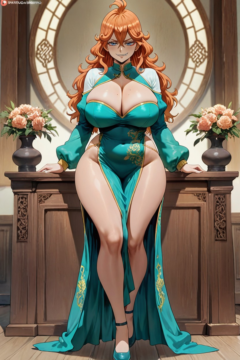 Plump, A Deep Emerald Green, Big Ass Hentai AI Porn
