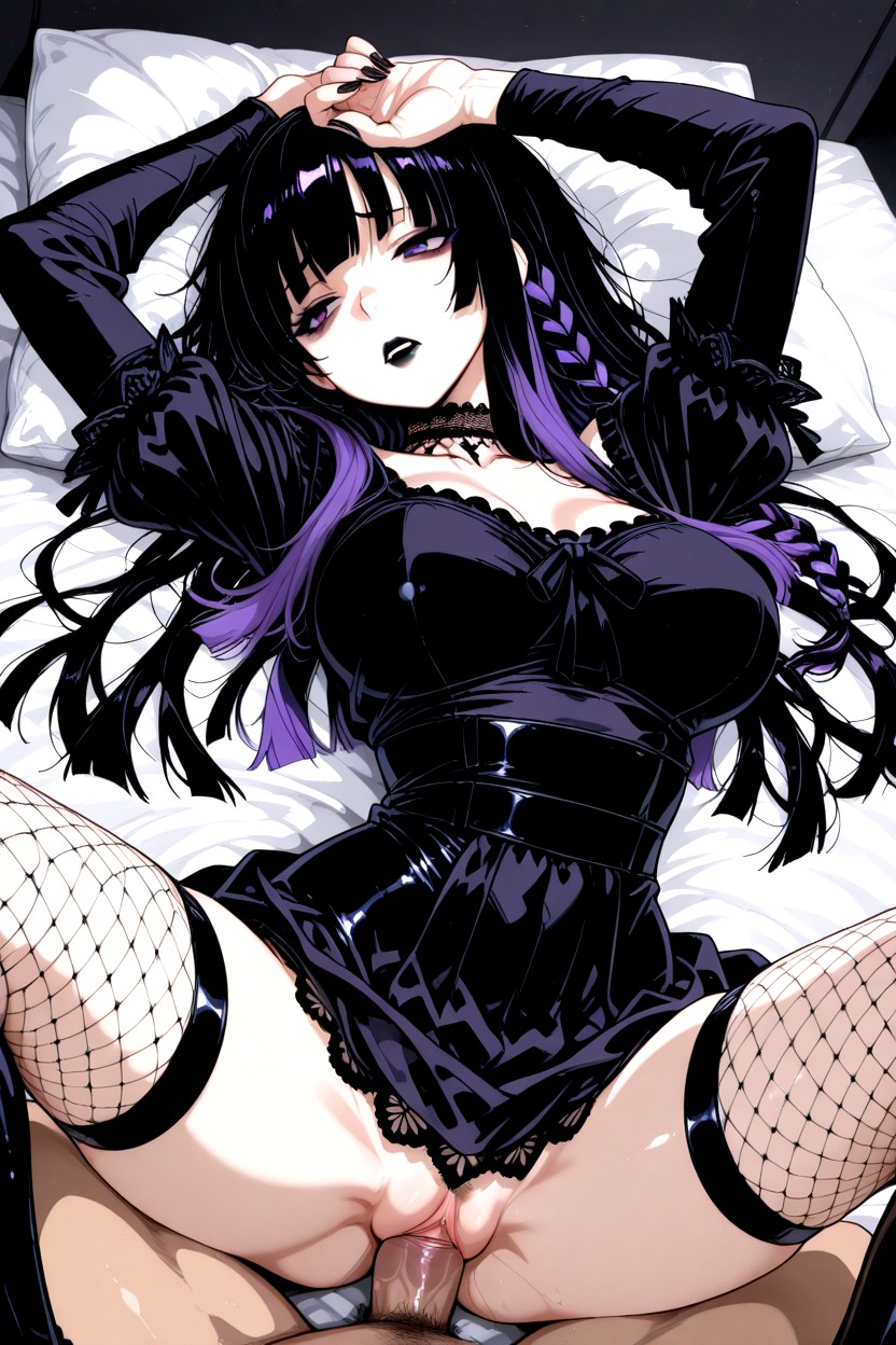 Elegant Lace Choker, Ultra Detailed, Legs Spread Hentai AI Porn