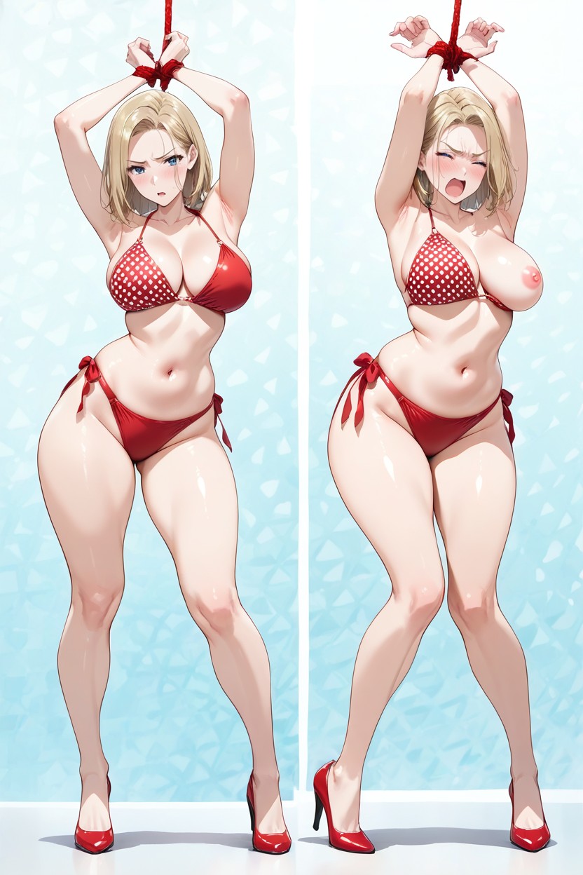 Full Body View, Big Blue Eyes, Full Body Hentai AI Porn