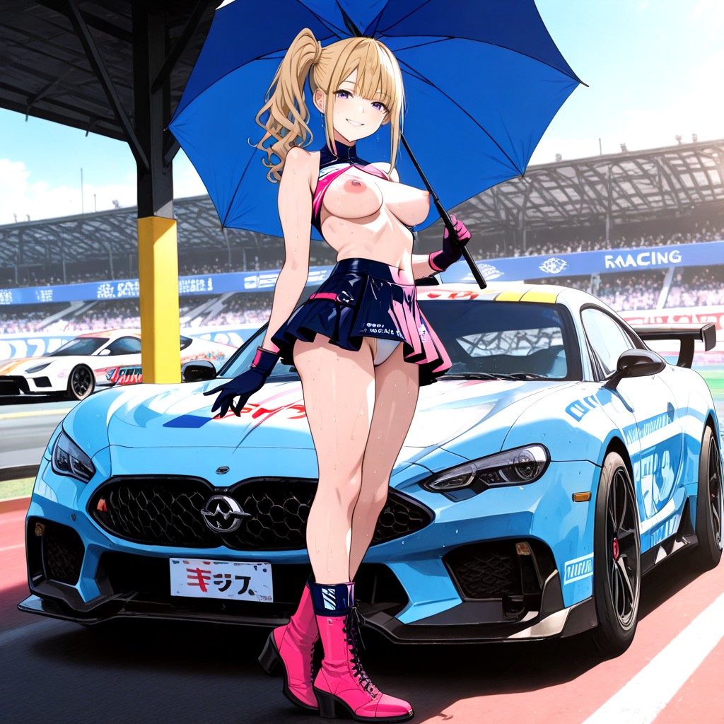 Spandex Boots, Sweaty Skin, Hard Lighting Hentai AI Porn