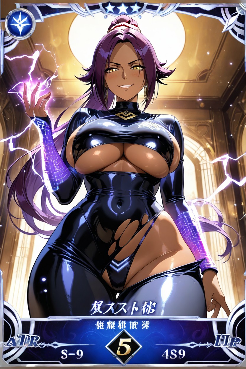 Piercing Golden Eyes, Athletic Yet Curvaceous Body, Large Ass Hentai AI Porn
