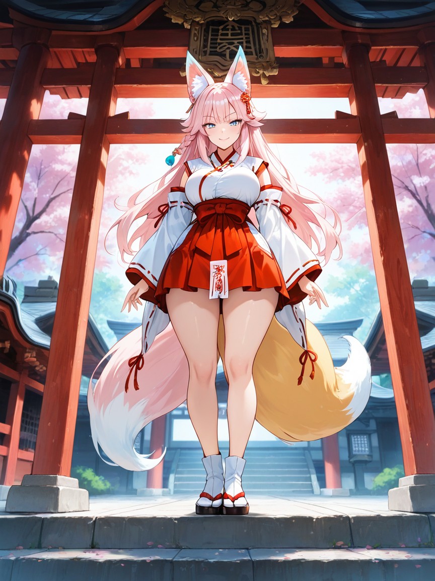 Standing, Tabi, Red Miniskirt Hentai AI Porn