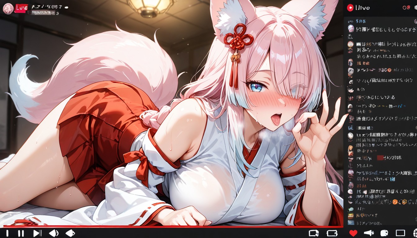 Long Eyelashes, Look At Viewer, Livestreaming Hentai AI Porn