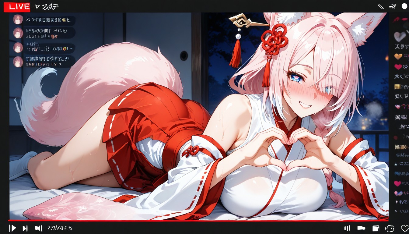 Girl, Livestreaming, Anime Style Hentai IA