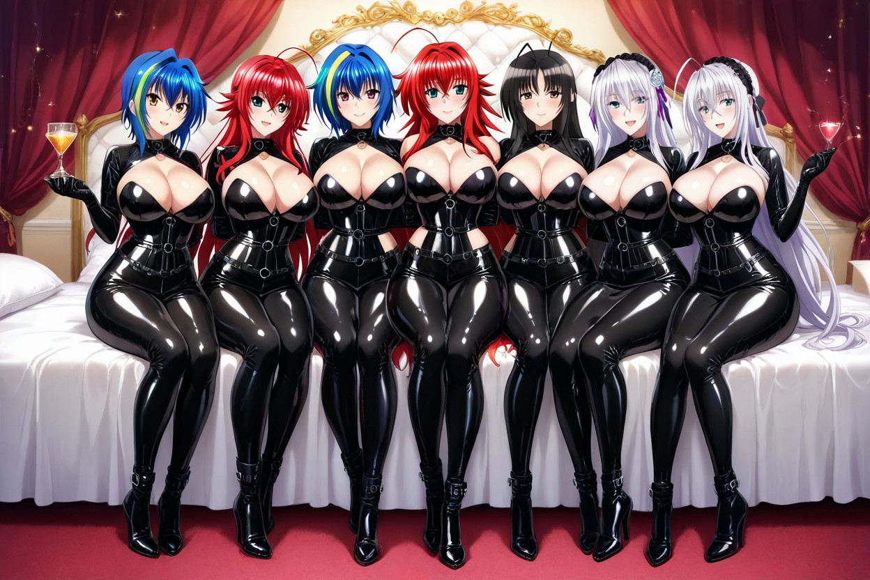 Rias Gremory, Side View, Irina Hentai AI Porn