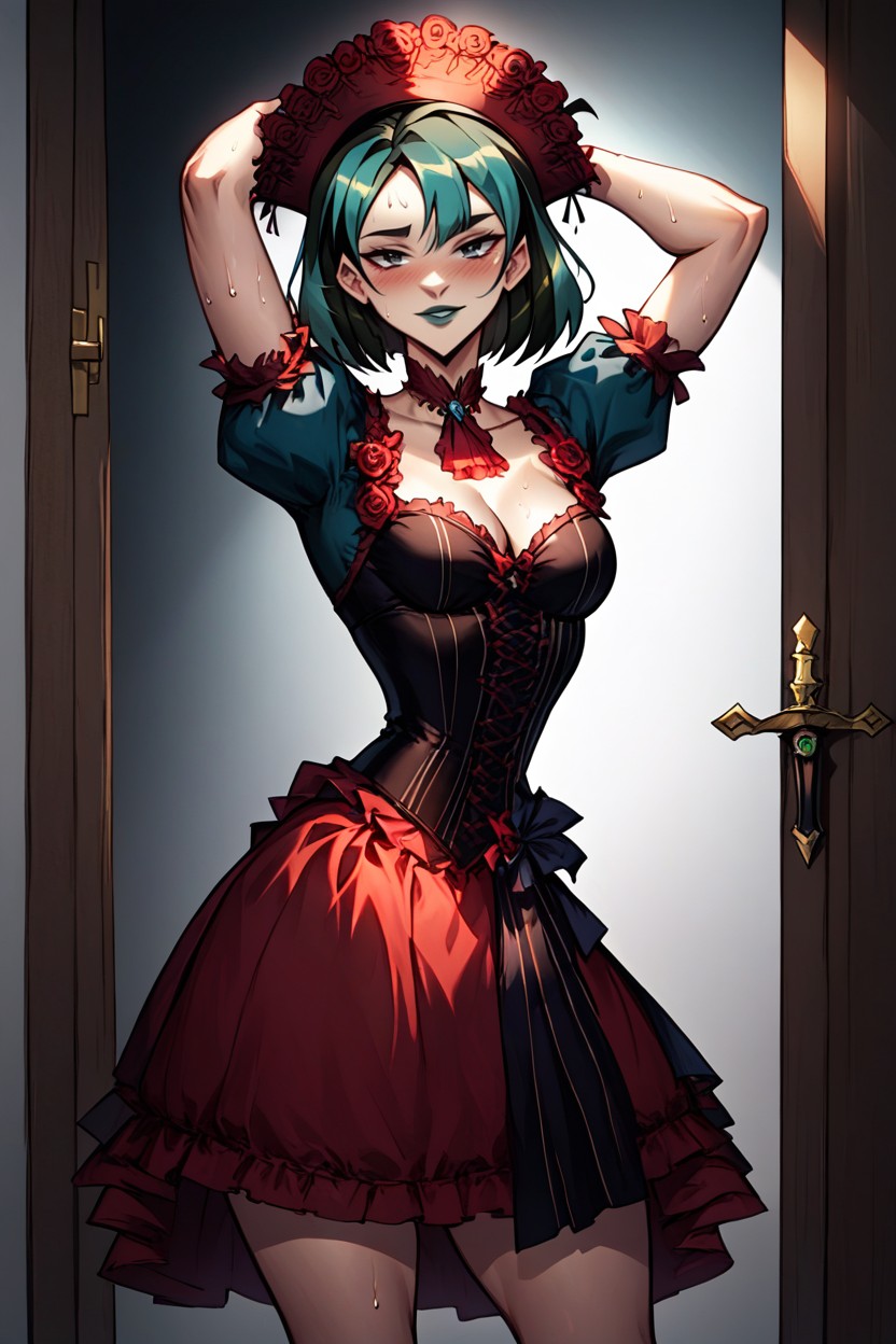 Sword Tied To Waist, Front View, Arms In Frame Hentai AI Porn