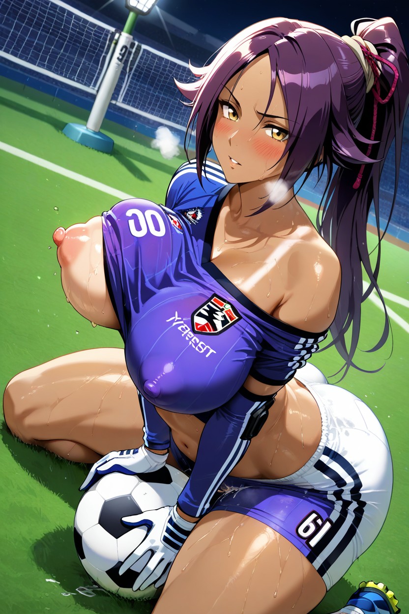 One Breast Out, Bust Shot, Dark Hentai AI Porn