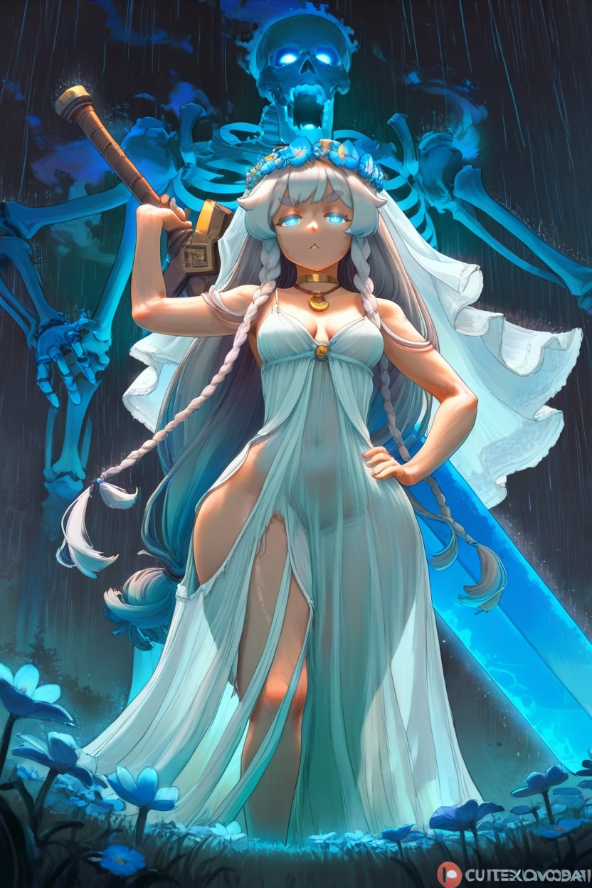 Eyes Half-closed, Rim Lighting, Beautiful Face Hentai AI Porn