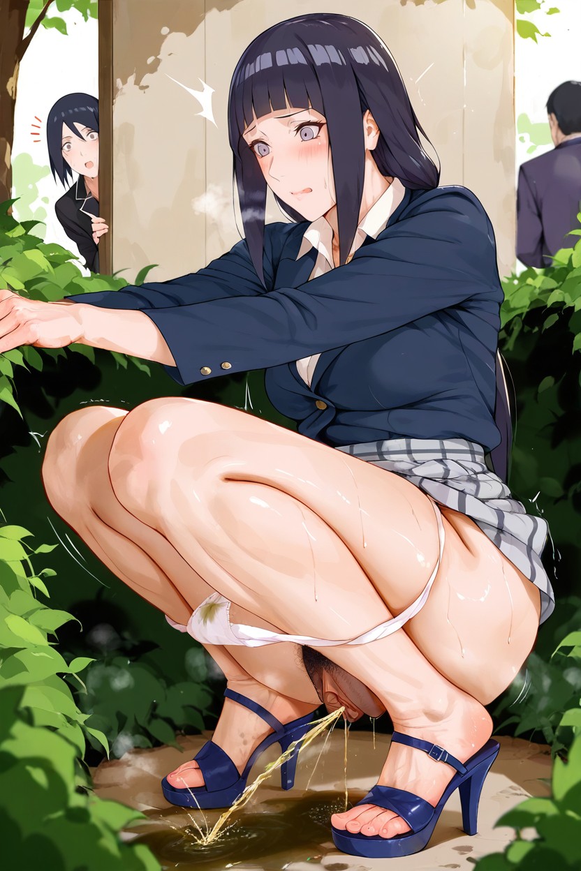 Spindly Thigh, Gets Up From A Squatting Position, In A Half-squat Hentai AI Porn