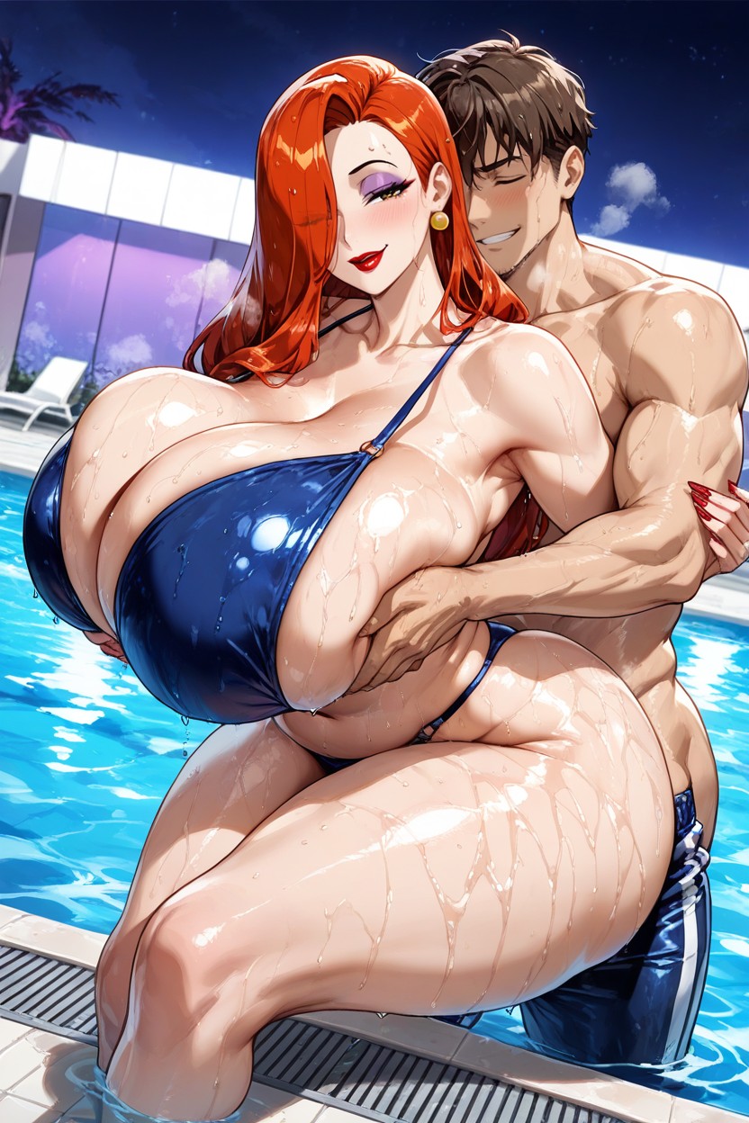 Jessica Rabbit, Smug Expression, Stretching Hentai AI Porn