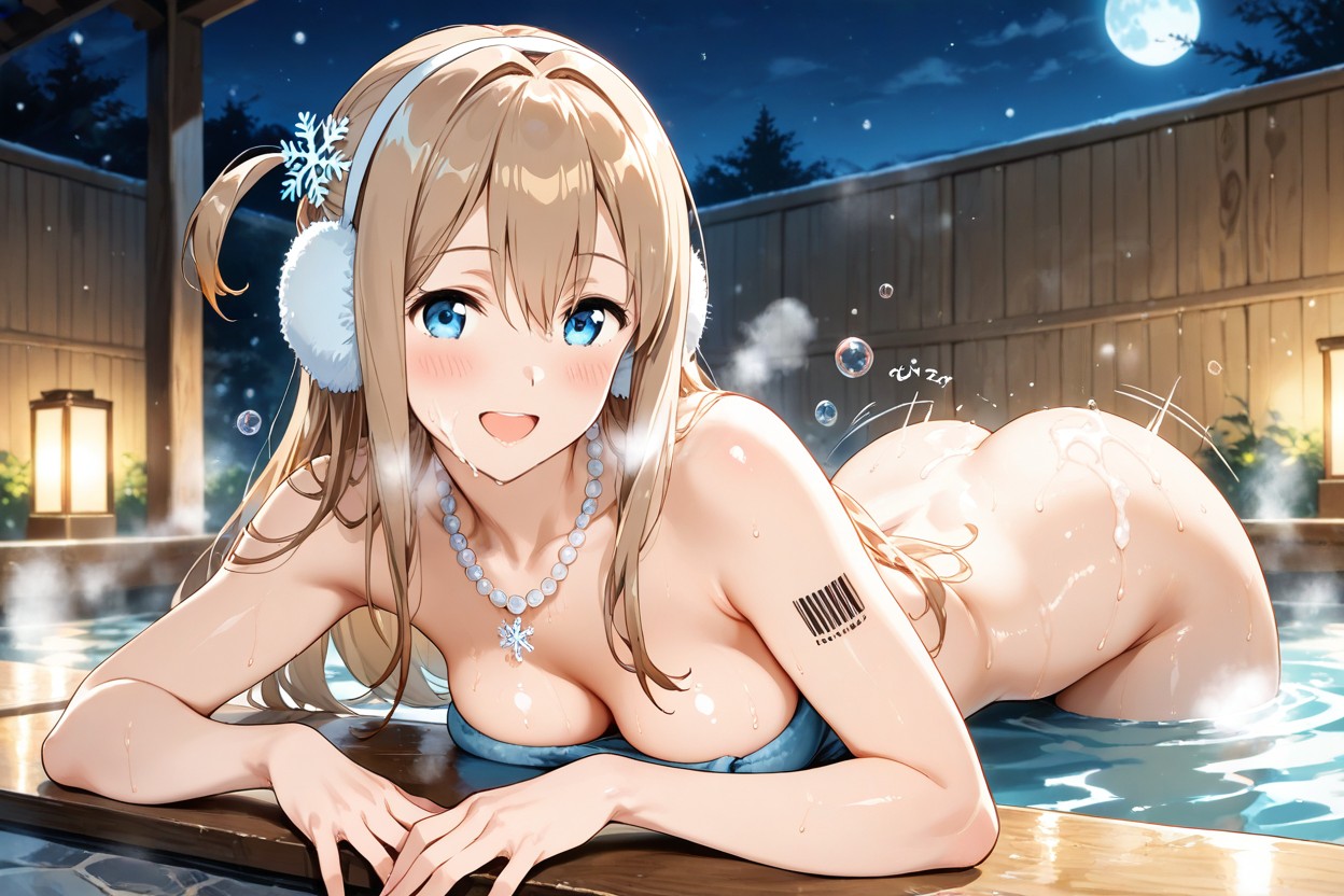 Sensual Mood, Hair Between Eyes, Outdoor Bath Hentai AI Porn