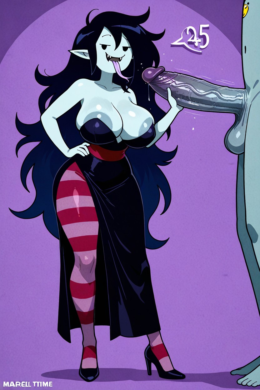 Facial, Medium Ass, Dark Purple High Heels Hentai AI Porn