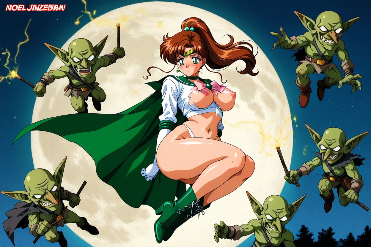 Legs Together, Goblin Grab Breast, Solo Hentai AI Porn