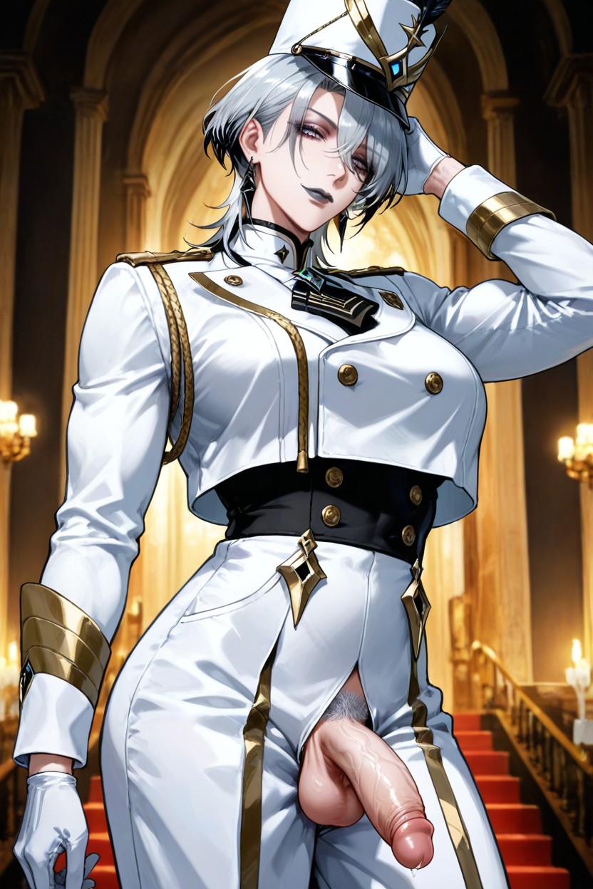 Muscular Body, On A Wedding, Silver Pubic Hair Hentai AI Porn