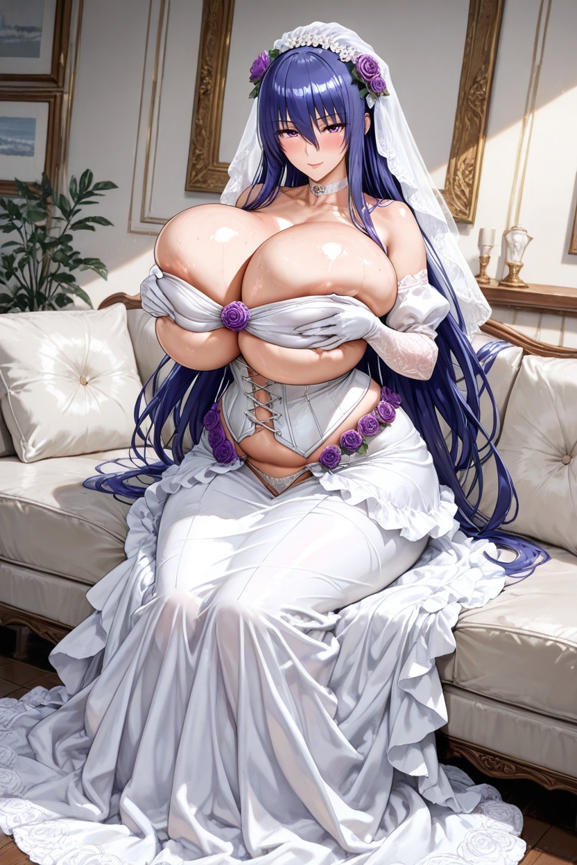 Choker, Curvy Figure, Underboob Hentai IA