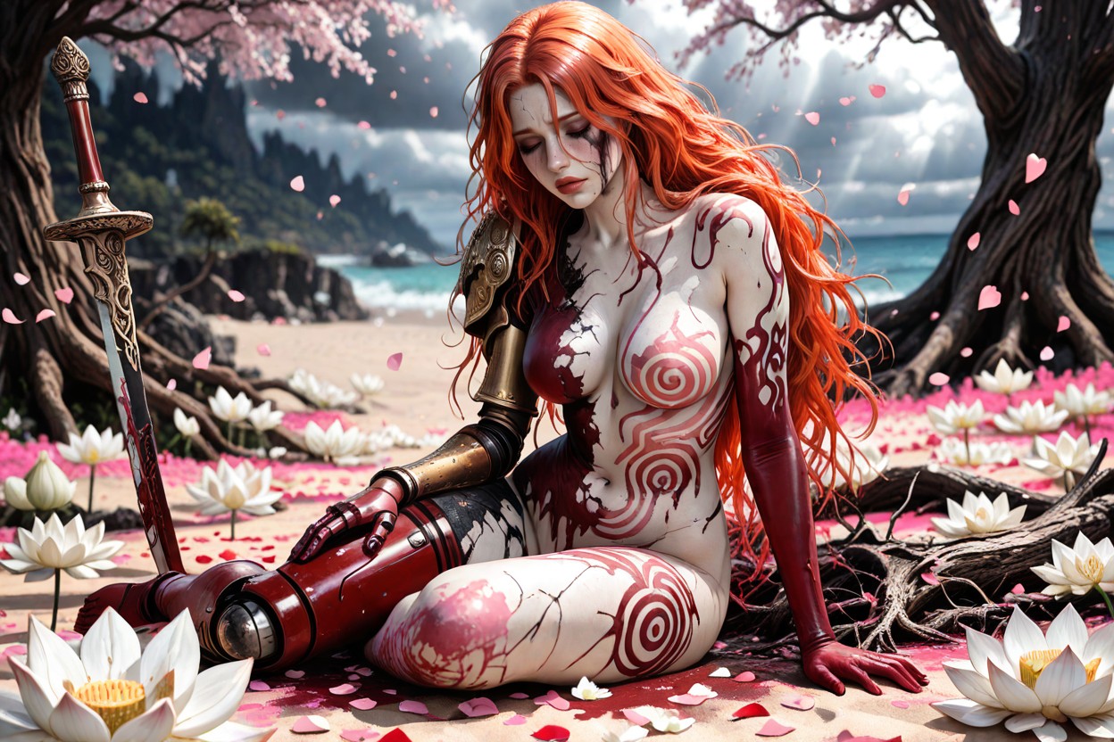 Playa, Pechos Pequeños, Goddess Of Rot Malenia From Elden Ring Hentai IA