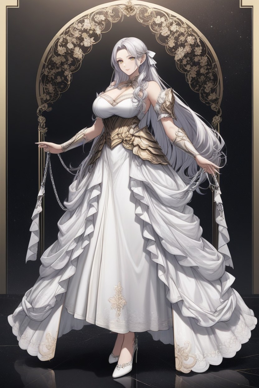 Skirt Not Clinging To Legs, Loose Voluminous Skirt, Ultra Detailed Porno IA Hentai