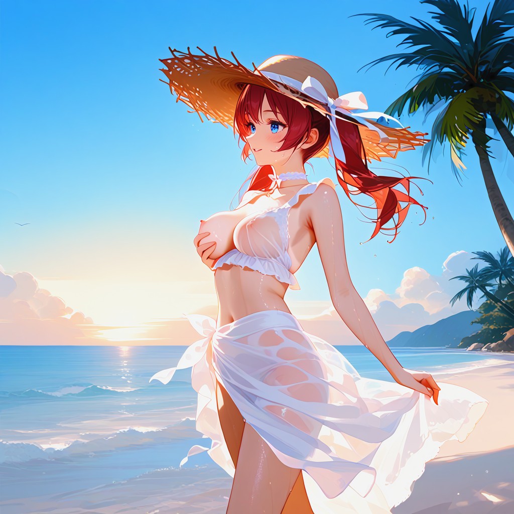 圓潤, Detailed, Straw Hat AI黃漫