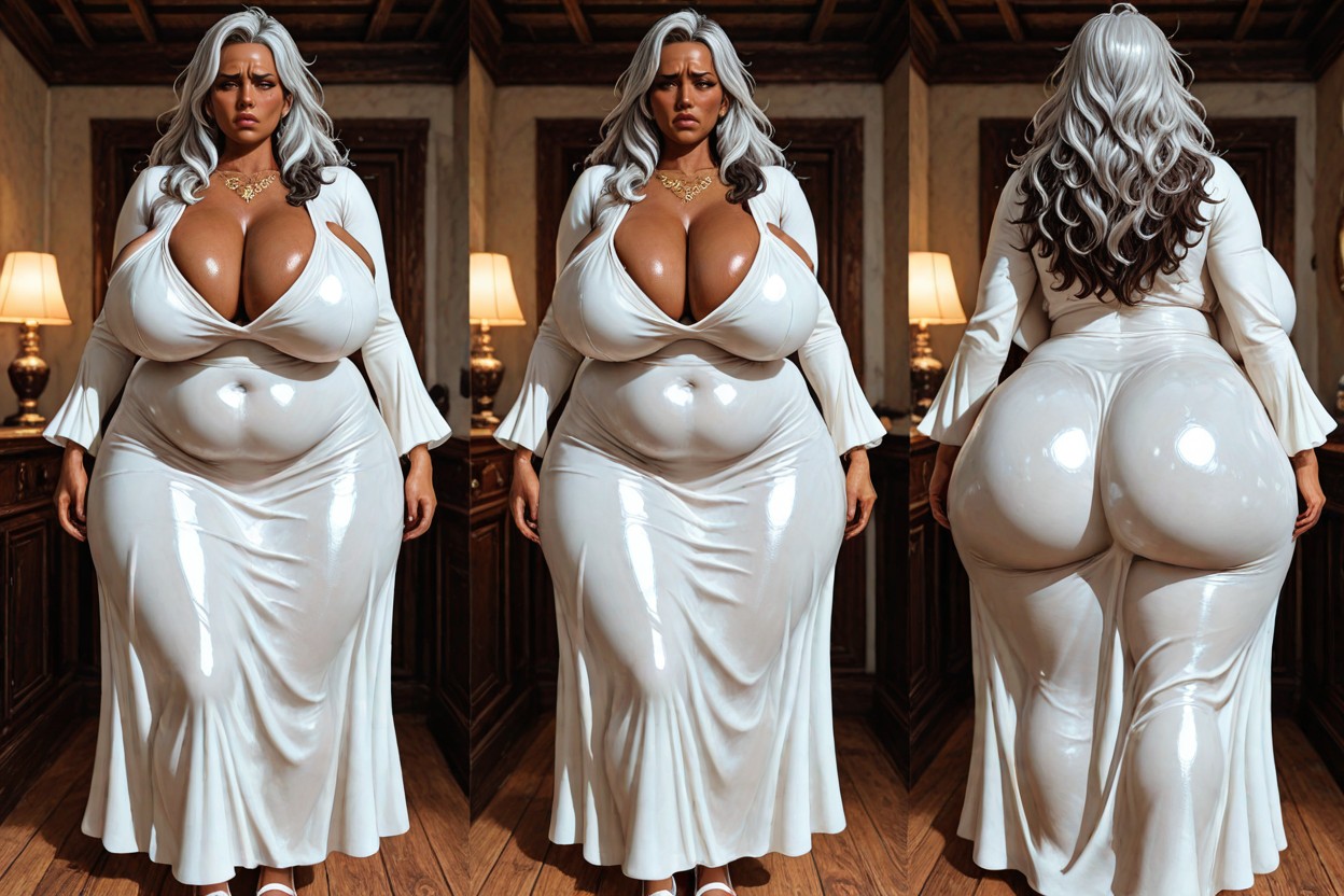 Absurdly Fat Boobs Bigger The Her Curvaceous Fat Body, She Is Growing So Much More Extra Obesely Extra Fat, 極端なボトムヘビー ヘンタイAIポルノ
