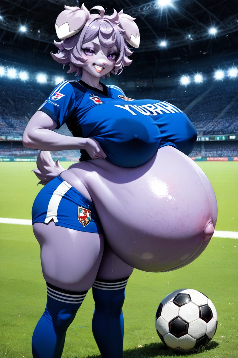 Highly Detailed, Close Up, Gigantic Round Bimbo Boobs Hentai IA