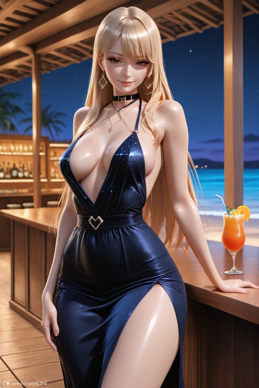 Beach, Backless, Tempting Hentai AI Porn