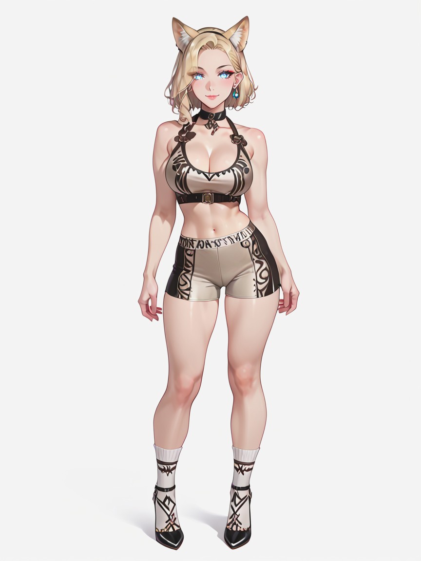 Sporty Shorts, Slightly Apart, Naked Neck Hentai AI Porn
