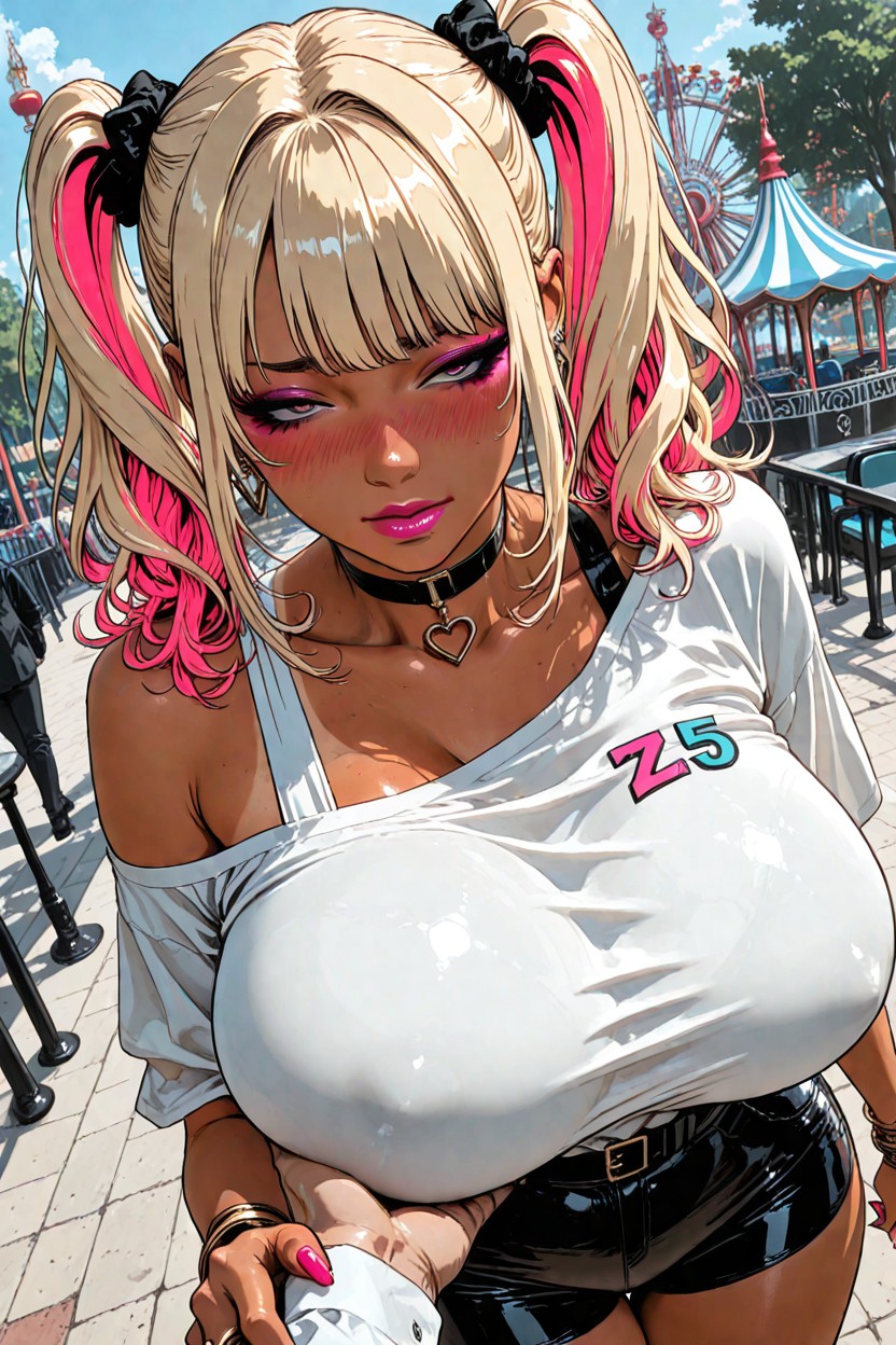 High Resolution, Tanned Skin, Bold Makeup Hentai AI Porn