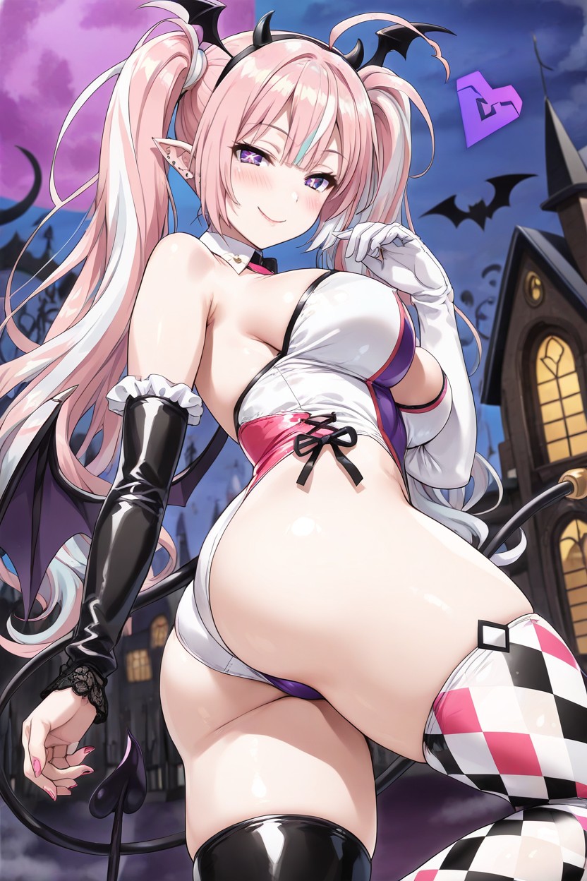 Harlequin, Succubus, Long Gloves Hentai AI Porn