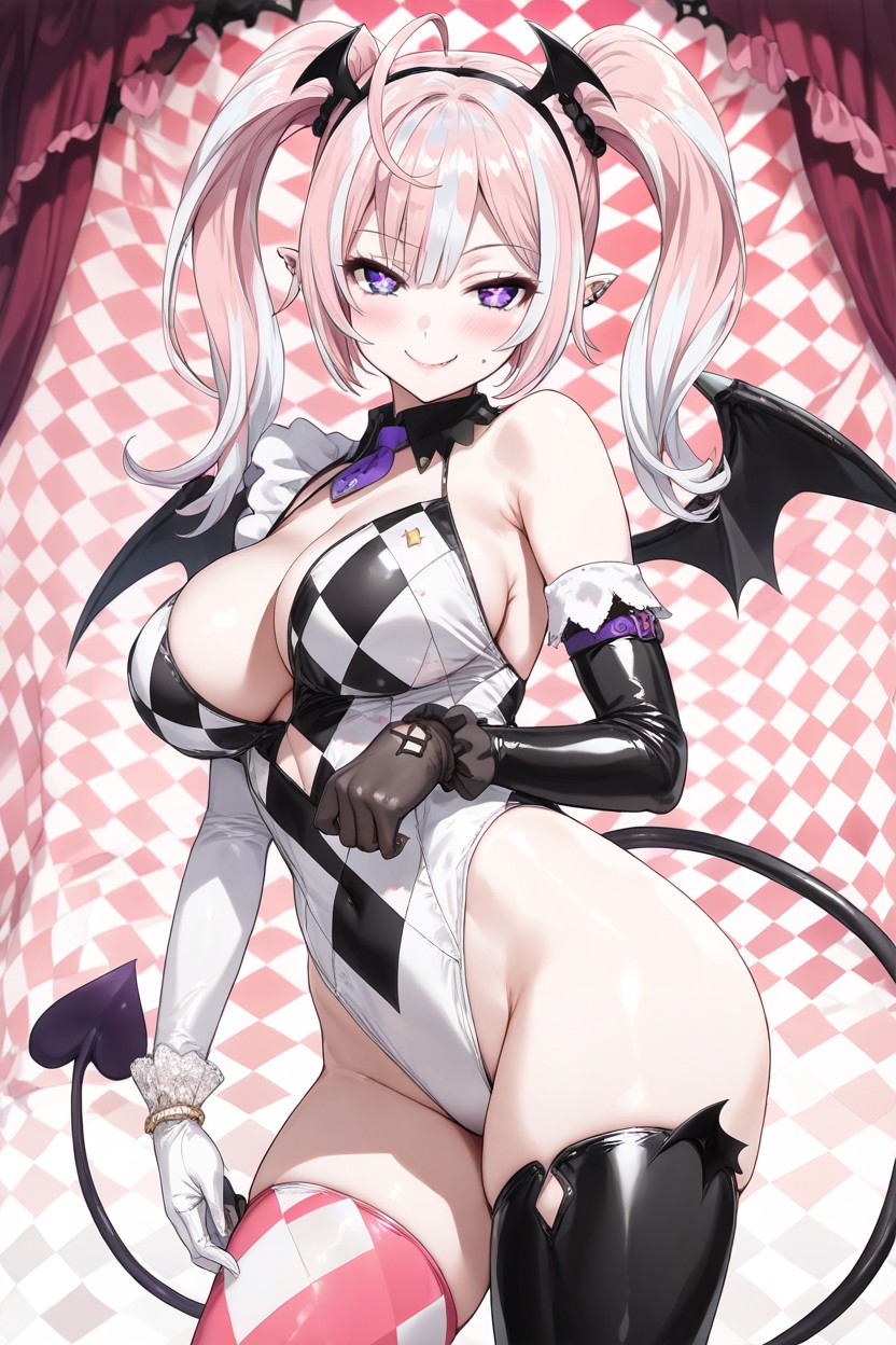 18+, Pale White Skin, Black Bat Wings On Back Hentai AI Porn